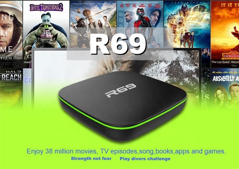 Mini android tv box receptor de R69 Allwinner H3 1G 8g android 7,1 smart tv box 4 K streaming media player R69