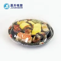 Piatto da Sushi in plastica nera di alta qualità per supermercato domestico