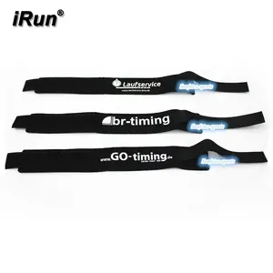 iRun Hook And Loop Padded Ankle Strap For Race Running Triathlon Adjustable Timing Chip Bracelets with customized packag service