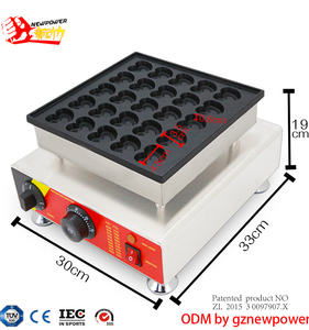 Mini coeur forme poffertjes grill crêpière électrique crêpière machine avec 25 trous sur vente - Product Image 3