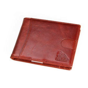 <span class=keywords><strong>Portafoglio</strong></span> da <span class=keywords><strong>Uomo</strong></span> Personalizzato, Protezione RFID, in Pelle Pieno Fiore Marrone Cerata, con Tasca con <span class=keywords><strong>Cerniera</strong></span>, Portamonete Corto, OEM/ODM - Product Image 5