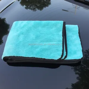 1000GSM 20x28in araba bakım havlu yıkama temizleme cilası detaylandırma bez Ultra büyük yumuşak peluş mikrofiber araç kurutma havlusu