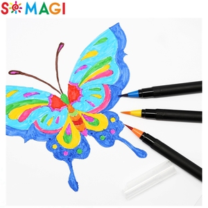 Venta caliente no tóxica seguridad Escuela de papelería lista de artículos cepillo marcador pluma precio dibujo suave para niños - Product Image 2
