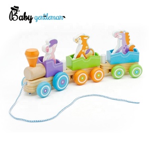 Meilleure vente enfants éducatifs en bois animal <span class=keywords><strong>train</strong></span> jouet pour tirer <span class=keywords><strong>le</strong></span> long de Z05092C - Product Image 2