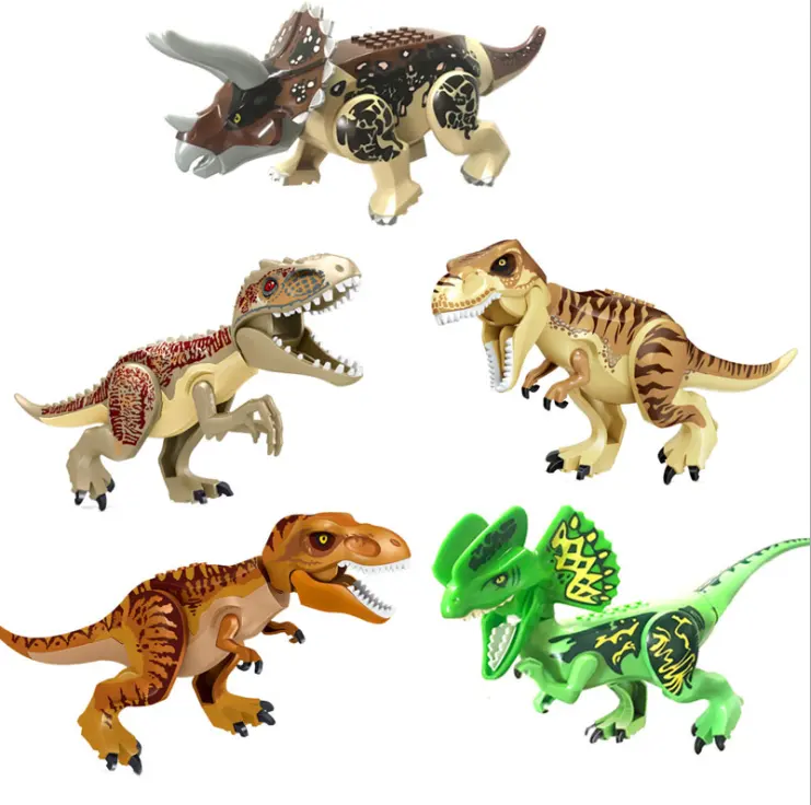 ビッグプラスチック恐竜ビルディング · ブロックおもちゃ3D恐竜フィギュア動物モデル知育玩具
