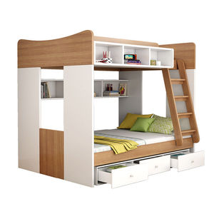 <span class=keywords><strong>Lit</strong></span> <span class=keywords><strong>superposé</strong></span> en bois de pin massif pour enfants, Convertible, couleur mixte, avec échelle et <span class=keywords><strong>tiroir</strong></span>, offre spéciale - Product Image 1