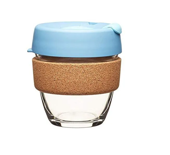 Wholesale Customized Logo 12oz Reusable Glass Coffee Mug With Lid