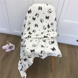 Seis capas de muselina de algodón orgánico bebé swaddle Manta con - Product Image 1