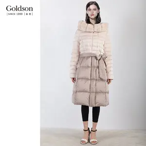 Fashion brand ladies long parka women goose down jacket rabbit fur jacket