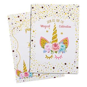 Paillettes Licorne <span class=keywords><strong>Carte</strong></span> 24 Pièces Kit avec Enveloppes, <span class=keywords><strong>Arc</strong></span>-<span class=keywords><strong>En</strong></span>-<span class=keywords><strong>Ciel</strong></span> Licorne Joyeux <span class=keywords><strong>Anniversaire</strong></span> <span class=keywords><strong>Carte</strong></span> D'invitation De Fête - Product Image 1