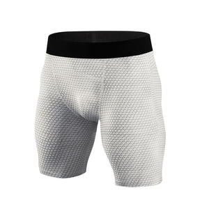 Pantaloncini Sportivi da <span class=keywords><strong>Uomo</strong></span> a Compressione, <span class=keywords><strong>Elasticizzati</strong></span> in Quattro Direzioni, per Corsa e Fitness, Vita Media, Traspiranti, Asciugatura Rapida, con Stampa - Product Image 5