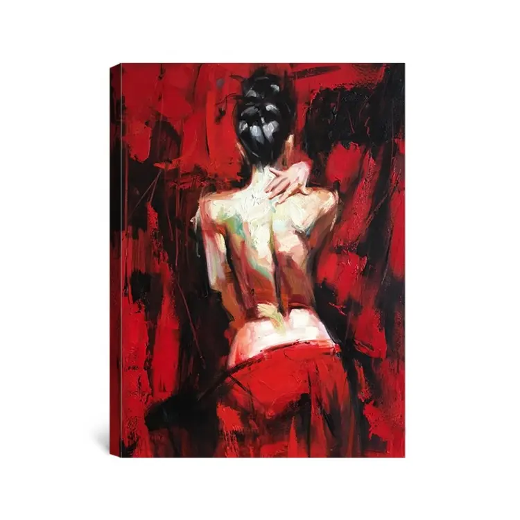 Hot Sale Hand painted dancing elegant nude girl oil painting on canvas for home art decor