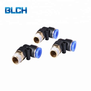 Neumático <span class=keywords><strong>PL</strong></span> macho roscado 90 tubería codo grado manguera de conexión rápida conectores - Product Image 3