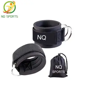Custom PU Neoprene Fitness Padded Gym Ankle Straps For Cable Machines