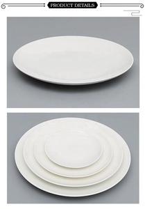 Diseño conciso de porcelana blanca ware filete servir plato de cerámica placa con suave - Product Image 3