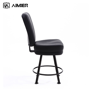 Noir Texture Cuir Casino Tabourets <span class=keywords><strong>de</strong></span> <span class=keywords><strong>Bar</strong></span> Assise Et <span class=keywords><strong>Dossier</strong></span> Avec Mousse Moulée Casino Moderne Chaises <span class=keywords><strong>de</strong></span> <span class=keywords><strong>Bar</strong></span> À Vendre - Product Image 3