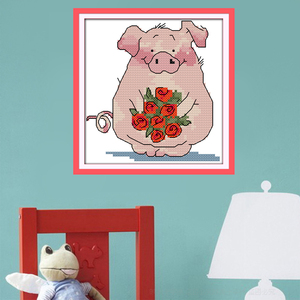 NKF le <span class=keywords><strong>petit</strong></span> cochon, adorable animal, point de croix facile pour débutant - Product Image 4
