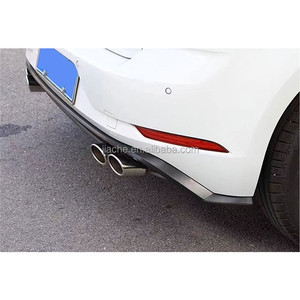 Lame de pare-choc arrière en fibre de carbone, accessoire de voiture, Volkswagen Golf 7 7.5 MK7.5 Standard et <span class=keywords><strong>GTI</strong></span> 2017 <span class=keywords><strong>2018</strong></span> 2019 R, PP en plastique noir - Product Image 2