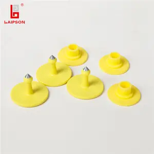 LAIPSON UHF Long Range Cattle Pig Cow Goat TPU round Ear Tag RFID Eartag for Farm Animal Management