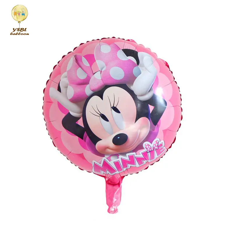 Nieuw Ontwerp Schattige 18Inch Ronde Karaktervorm Folie Helium Yiwu Cartoon Ballon Voor Kinderen Speelgoed