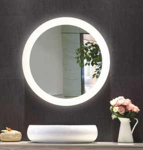 <span class=keywords><strong>Miroir</strong></span> rond éclairé personnalisé sans cadre, style hôtel moderne, pour salle de bains, livraison gratuite - Product Image 3