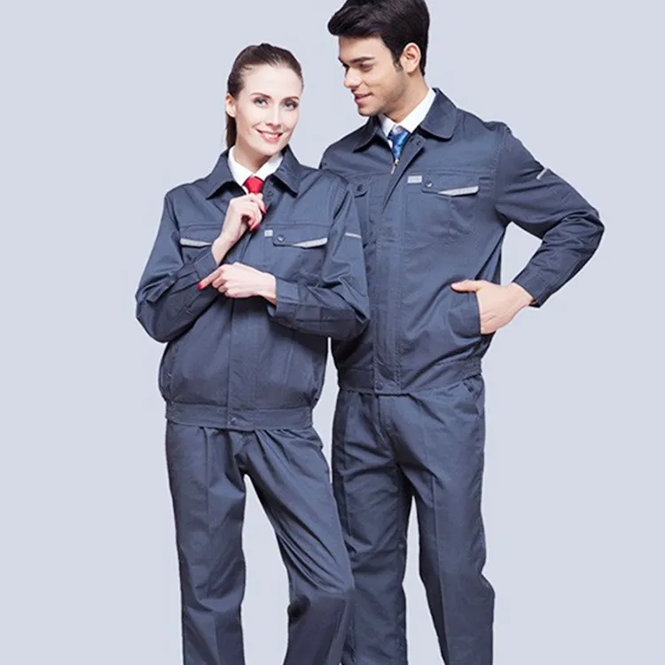 Good Quality Custom Design Factory Worker Uniform Staff men jacket and pant set Working Uniforms