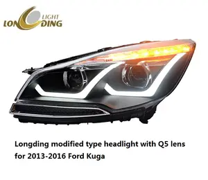 Otomobil parçaları Longding modifiye tip far Q5 lens 2013-2016 için FORD Kuga