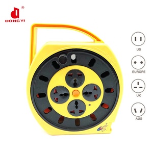 Carretes de extensión de cable de puesta a tierra de 4 enchufes de alta calidad 16A corriente nominal 220-250V enchufe de extensión para uso residencial/comercial - Product Image 2