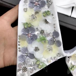 Vòng Cổ Hoa Kim Sa Ren Pha Lê Thời Trang Cổ Áo Vải Thêu Phong Cách Cổ Điển - Product Image 3