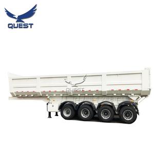 <span class=keywords><strong>QUEST</strong></span> 4เพลา60ton 80ton 100ton U Shape Dump Trailer ราคาด้านหลัง Dump Semi Trailer Tipper Trailer - Product Image 5