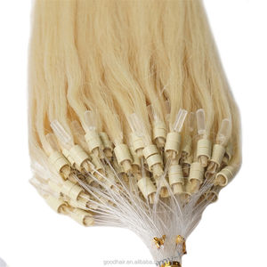Imagen sexy rubia extensión del <span class=keywords><strong>pelo</strong></span> micro anillo para las mujeres blancas comprar extensión del <span class=keywords><strong>pelo</strong></span> humano real envío - Product Image 2
