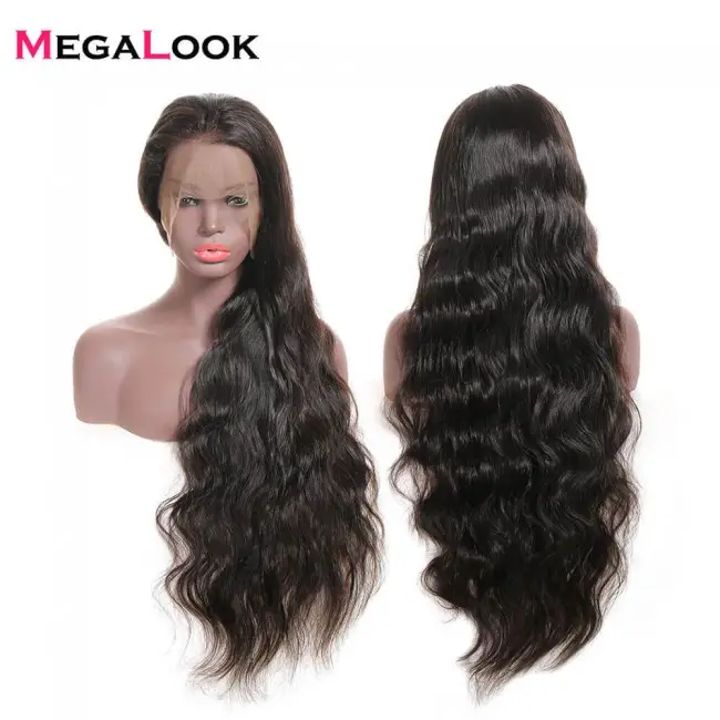 180 Density Cheap Original Extra Super Long Brazilian Human Hair 360 Lace Front Wig