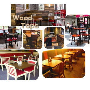 Ronde en bois <span class=keywords><strong>massif</strong></span> carré restaurant à manger en <span class=keywords><strong>noyer</strong></span> table top - Product Image 5