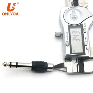 ONLYOA adaptor stereo Universal 6.35mm, adaptor audio konverter jack ke RCA, colokan stereo Universal 6.35mm pria ke RCA female, adaptor stereo headphone