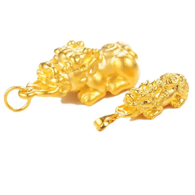 AP8080701 xuping lega di rame 24k placcato oro cinese feng shui ciondolo pixiu, pixiu charms