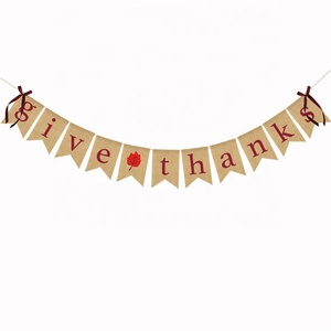 Signe DONNER <span class=keywords><strong>GRÂCE</strong></span> Feuilles D'érable Drapeau pour la Décoration <span class=keywords><strong>De</strong></span> Thanksgiving Bannières Événement Fournitures - Product Image 6