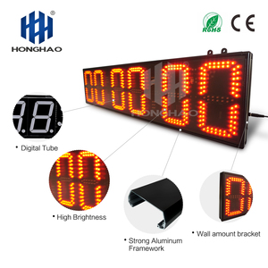 Minuteur à affichage LED, grande horloge numérique électronique, pour <span class=keywords><strong>sport</strong></span>, Marathon, horloge, télécommande - Product Image 5
