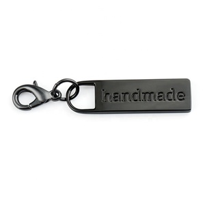 Accessoires de bricolage Logo fait à la main Gunmetal Metal Zipper Pull avec fermoir pour sac vêtements - Product Image 1