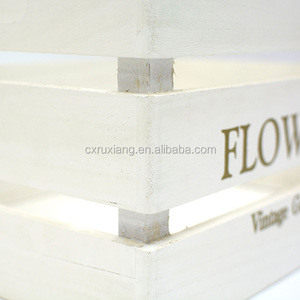 Scatola per Fiori in Legno Bianco Stile <span class=keywords><strong>Nautico</strong></span> Vintage, Forma Quadrata con Logo - Product Image 6