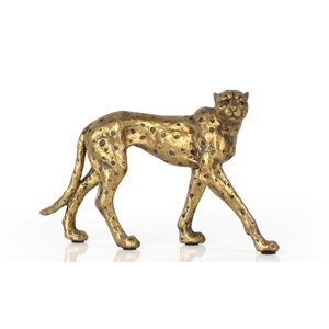 राल गोल्डन मूर्तिकला तेंदुए प्रतिमा उपहार गृह सजावट - Product Image 3