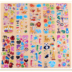 Venta al por mayor de dibujos animados lindo 3D animal letras en inglés de burbuja etiqueta engomada hinchada para los niños del bebé - Product Image 5