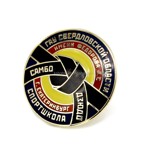 Personnalisé Pas Cher En Métal Plaqué Or Imitation Émail Dur <span class=keywords><strong>Russie</strong></span> Badge - Product Image 1