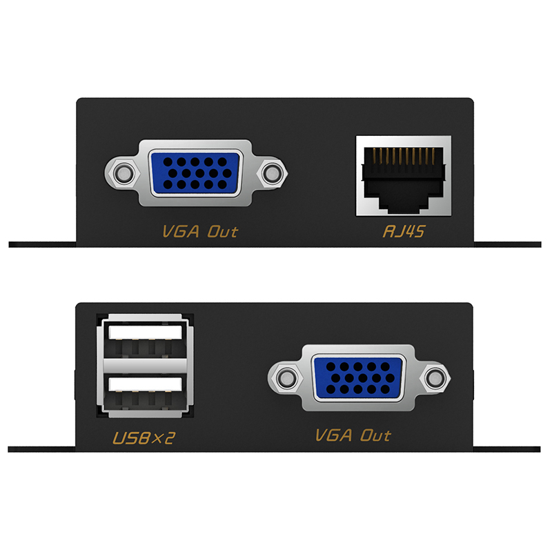 VGA KVM Extender sobre UTP Cat5 del extensor del divisor VGA ratón de teclado K/M extensor USB 300 M 200 M