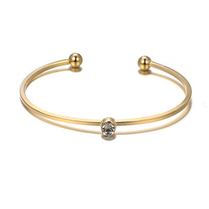 Encanto dama <span class=keywords><strong>de</strong></span> honor personalizado inicial 4 unids/set 18K <span class=keywords><strong>oro</strong></span> piedra natal hoja círculo pulsera para mujer - Product Image 1
