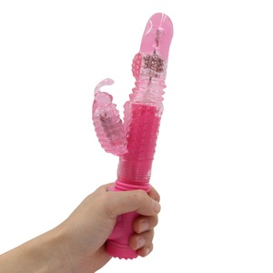 Silicone spinta rotazione G Spot Dildo doppia figa coniglio sesso vagina vibratore per le donne femminile clitoride giocattolo del sesso online sex <span class=keywords><strong>shop</strong></span> - Product Image 2