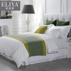 Sham balfour hotel de cama sábanas de lino 100% <span class=keywords><strong>en</strong></span> ropa de cama de hotel blanco b tejido de algodón manta de cama de hotel - Product Image 4