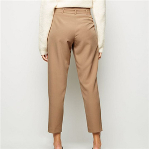 <span class=keywords><strong>Pantaloni</strong></span> da ufficio alla moda <span class=keywords><strong>pantaloni</strong></span> Casual <span class=keywords><strong>marroni</strong></span> <span class=keywords><strong>pantaloni</strong></span> larghi a vita media in cotone da <span class=keywords><strong>donna</strong></span> - Product Image 3