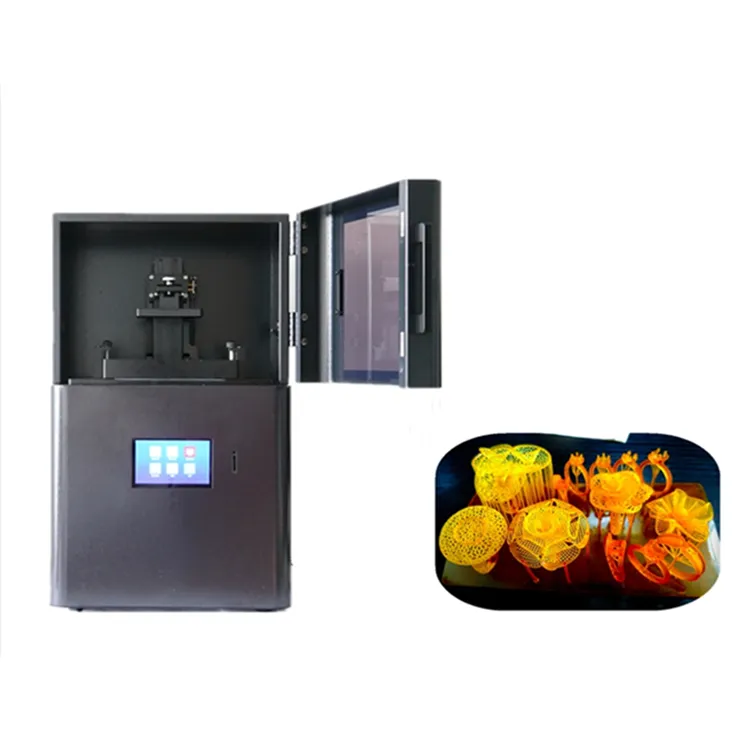 2019 Updated Jewelry Wax 3d Printer 96x60x100mm Build Volume DLP Castable Resin for Jewelry