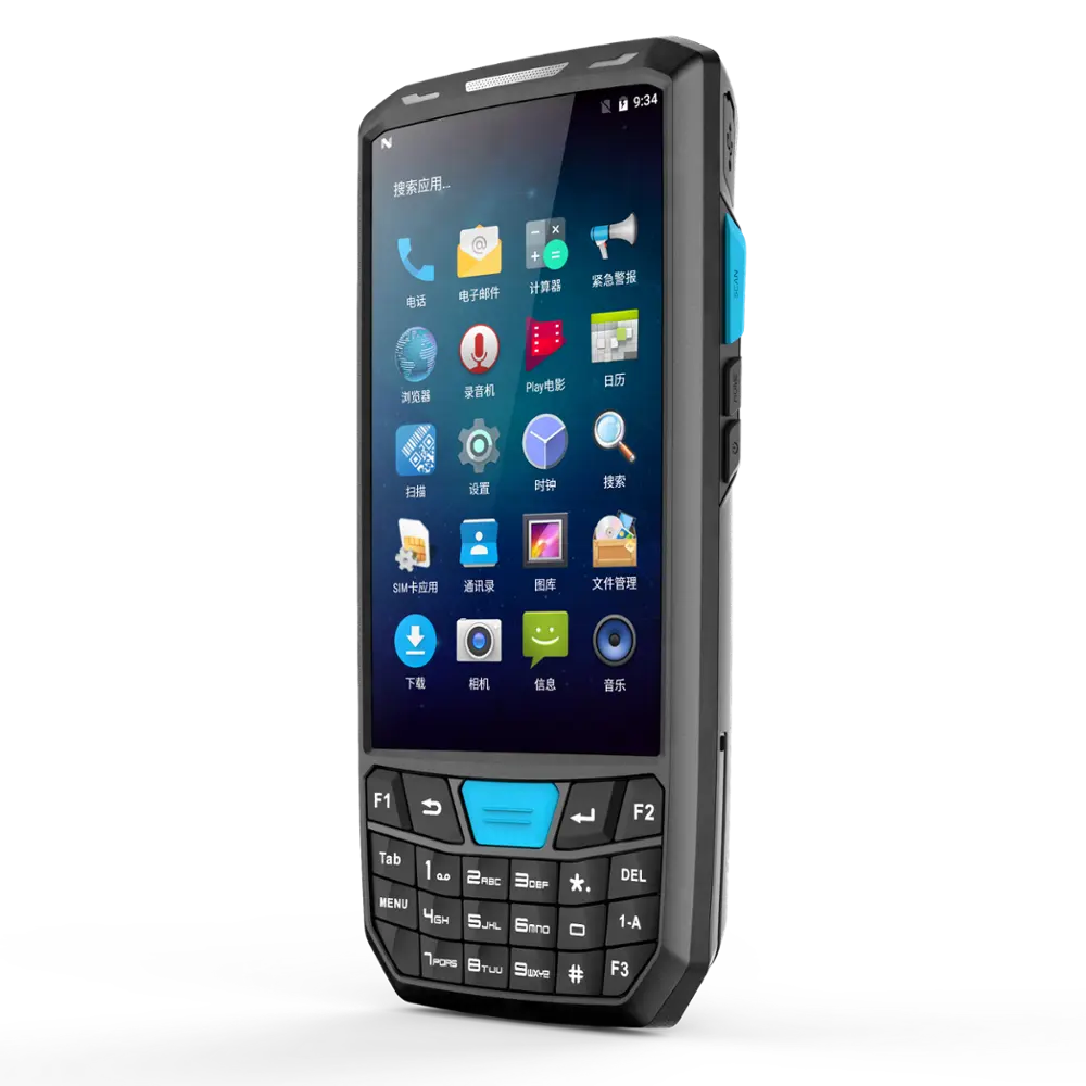 sem fio wifi gsm bolso handheld pda palm dispositivos NFC Leitor de cartão android 7.0 1d 2d scanner de código de barras pda