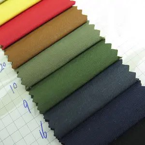 wholesale in stock woven twill style 37% nylon 63% cotton blend fabric khaki for coat, jacket, cargo pants, fashional bags cloth